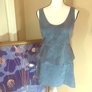 Bgbg max azria blue peplum skirt suit medium nwot